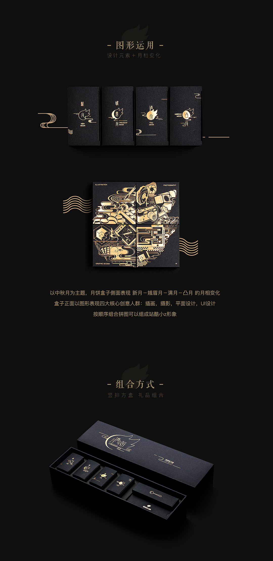 中秋“酷”礼 - 2017站酷中秋月饼礼盒设计（图ZOTIxOTY1MzY=） - 包装 - 站酷设计师潜瑶原创素材 - 站酷ZCOOL