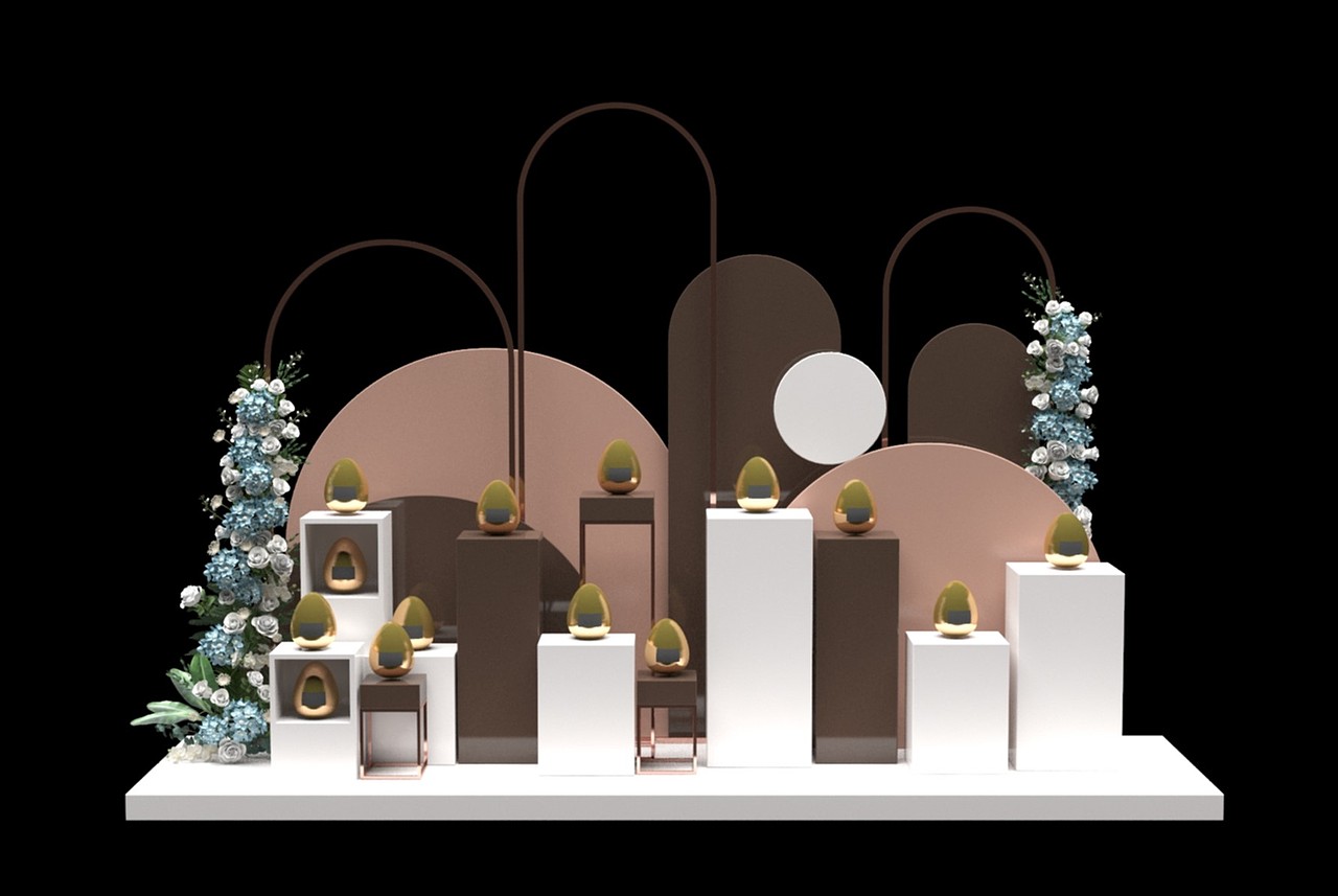 砸金蛋美陈,房地产包装美陈,蚂蚁美陈