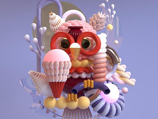 C4D-创意建模&材质练习-Geometry