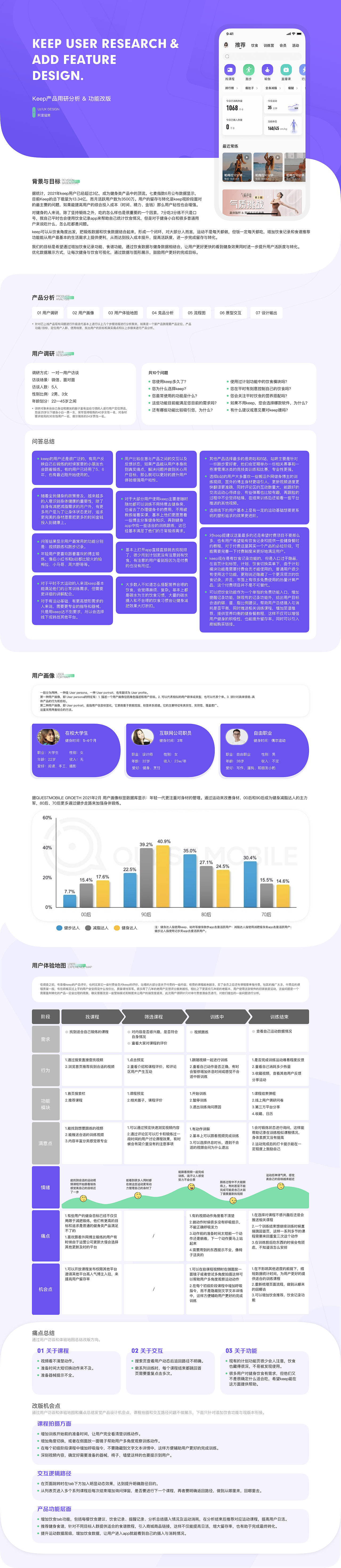 Keep产品用研分析&功能改版