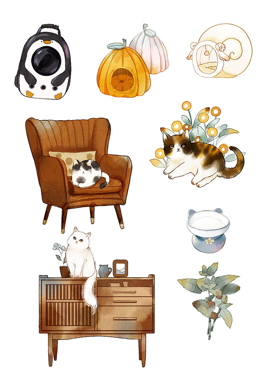 2020插画总结（图ZMjM4NDcxMDA0） - 商业插画 - 站酷设计师瑶背背原创素材 - 站酷ZCOOL