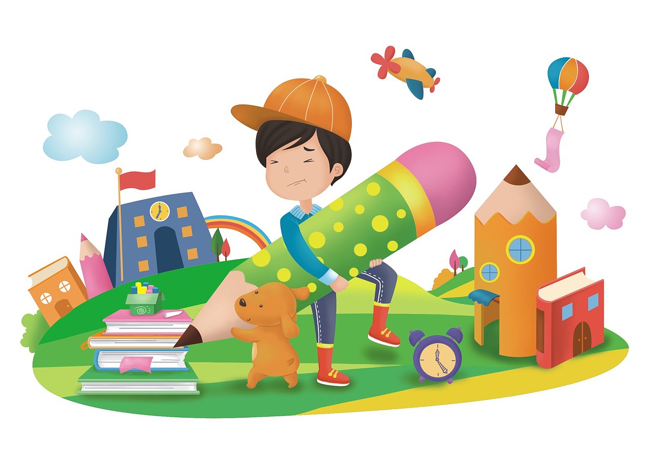 学校教材封面插图（图ZNjMzMTAyMzY=） - 商业插画 - 站酷设计师阿卡鱼原创素材 - 站酷ZCOOL
