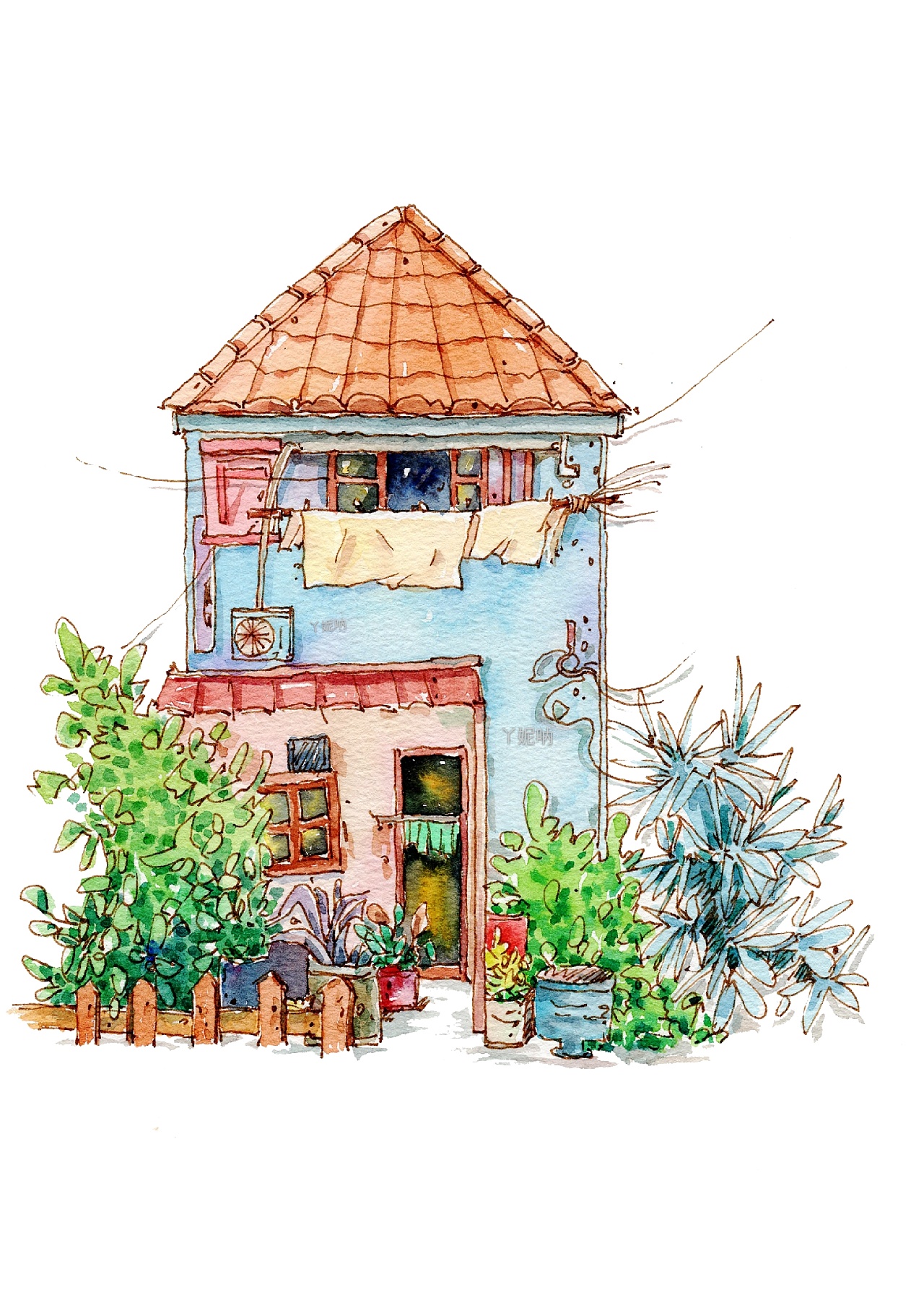 钢笔淡彩 - 原创作品 - 站酷(zcool)