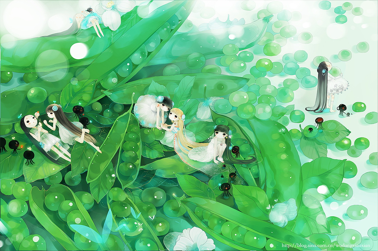 清清凉凉的壁纸来一发～（多图点开（图ZNTIxNTIyODQ=） - 商业插画 - 站酷设计师舞小仙原创素材 - 站酷ZCOOL