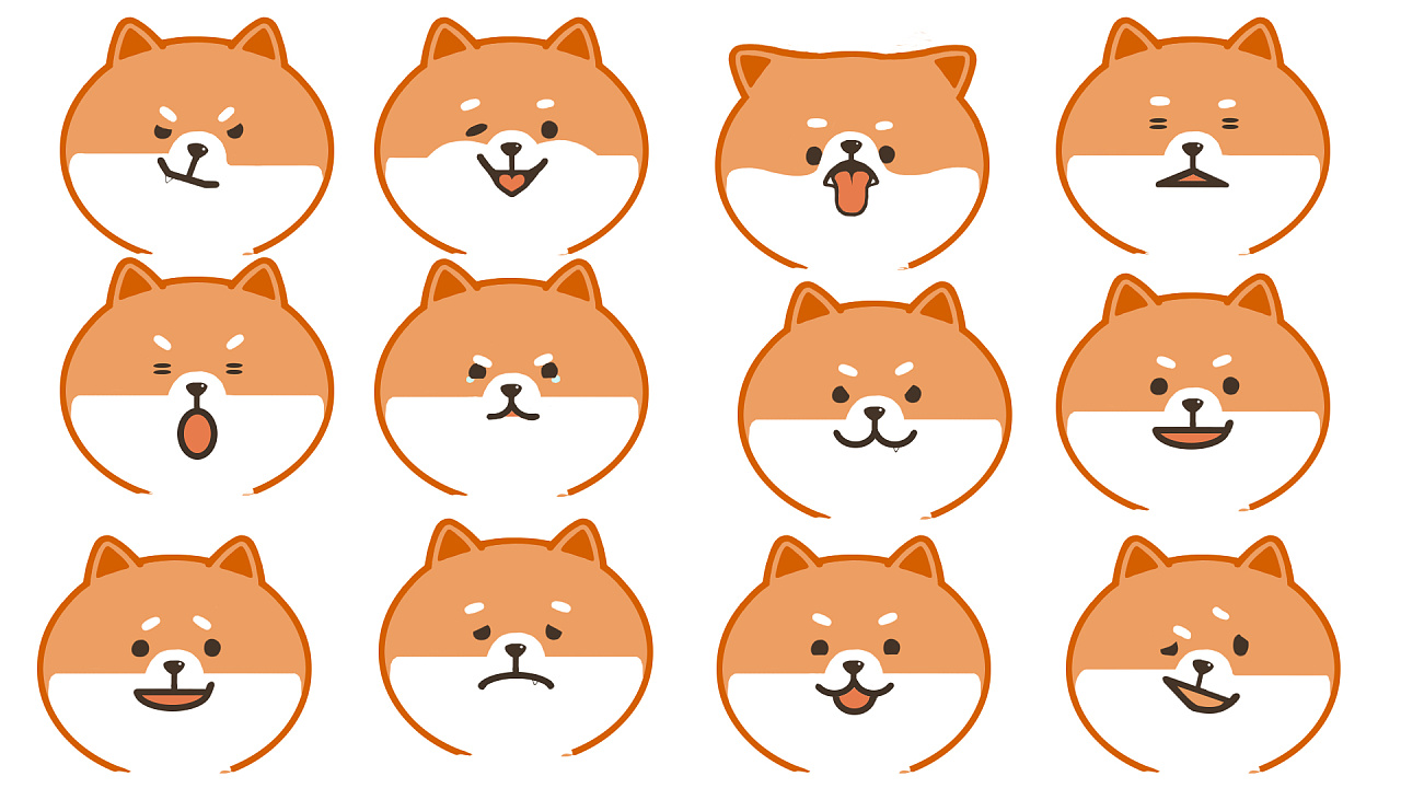 柴犬表情设计