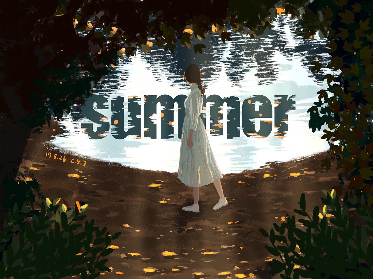 个人2019插画练习总结-少女的颜色