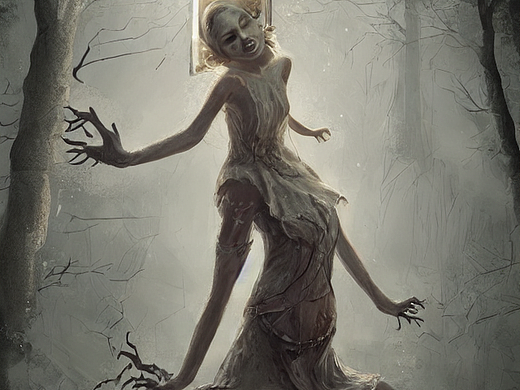 #AI创作实验室#鬼屋建筑精灵灯光