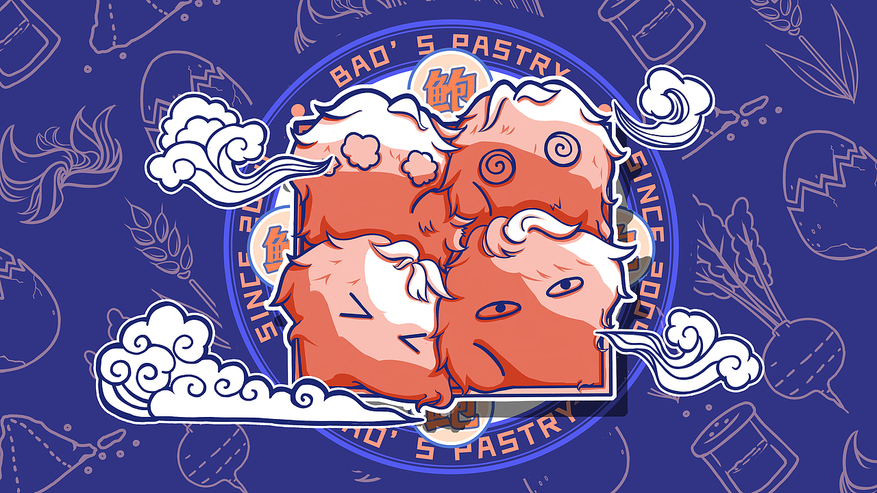 鲍师傅品牌概念形象设计（图ZMTg2NDQyNzc2） - 品牌 - 站酷设计师岸边拾鱼原创素材 - 站酷ZCOOL