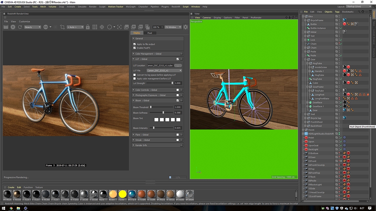 C4D+Redshift自行车系列
