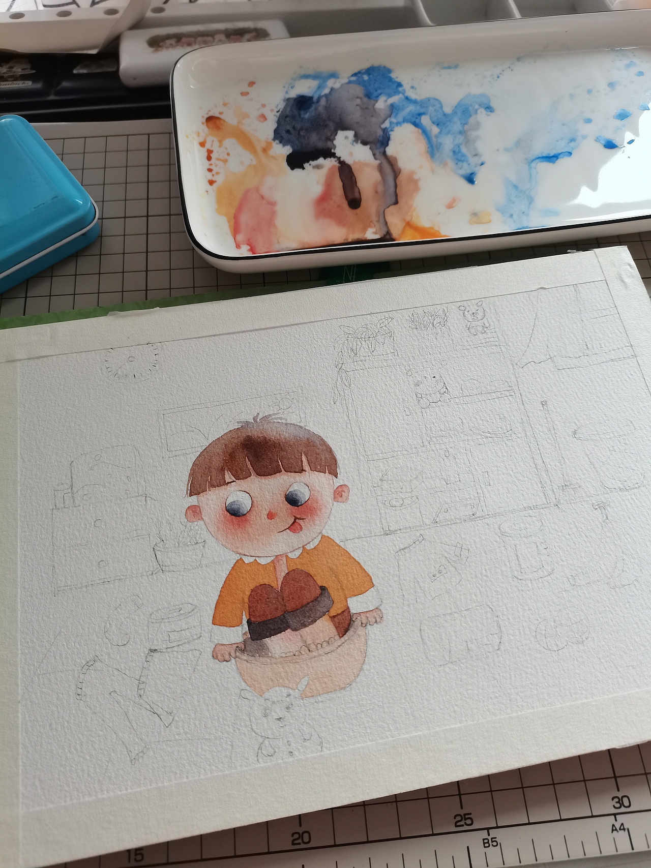 原創(chuàng)兒童插畫（圖ZMjQ4MjQ5NDg4） - 兒童插畫 - 站酷設計師肉肉的小橙橙原創(chuàng)素材 - 站酷ZCOOL