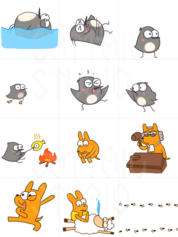 【貓尾草工作室】一天一故事表情大禮包（圖ZNDI5Nzc1Njg=） - 動畫片 - 站酷設(shè)計師貓尾草工作室原創(chuàng)素材 - 站酷ZCOOL