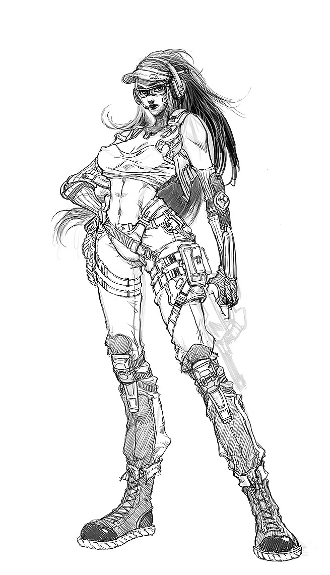 游戏角色线稿(多张)