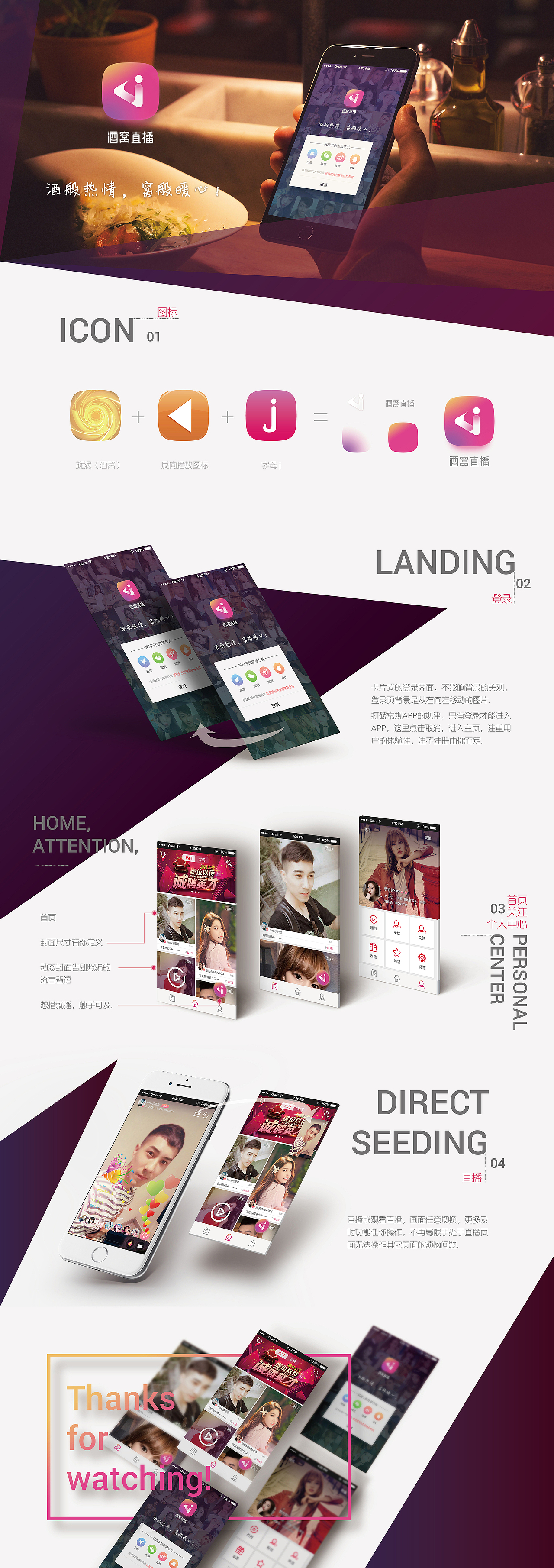 酒窝直播 手机App设计（图ZNTk2MDExMzY=） - APP界面 - 站酷设计师香仔君原创素材 - 站酷ZCOOL