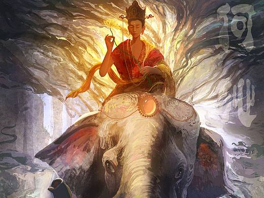 《封神榜》人物插画-普贤真人