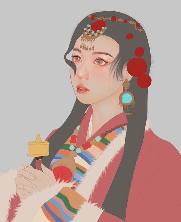 民族人物插画