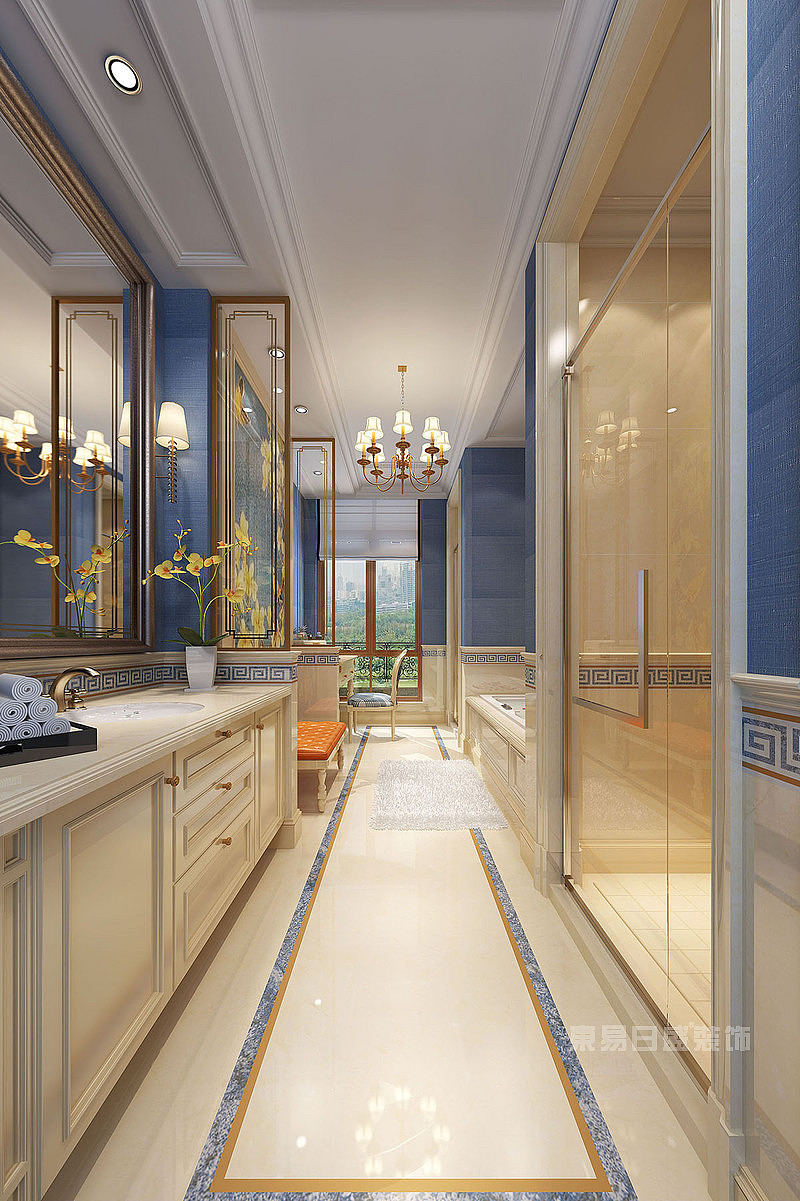 斑•斓 溪上玫瑰园新古典卫生间效果图