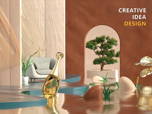 香水产品渲染场景搭建