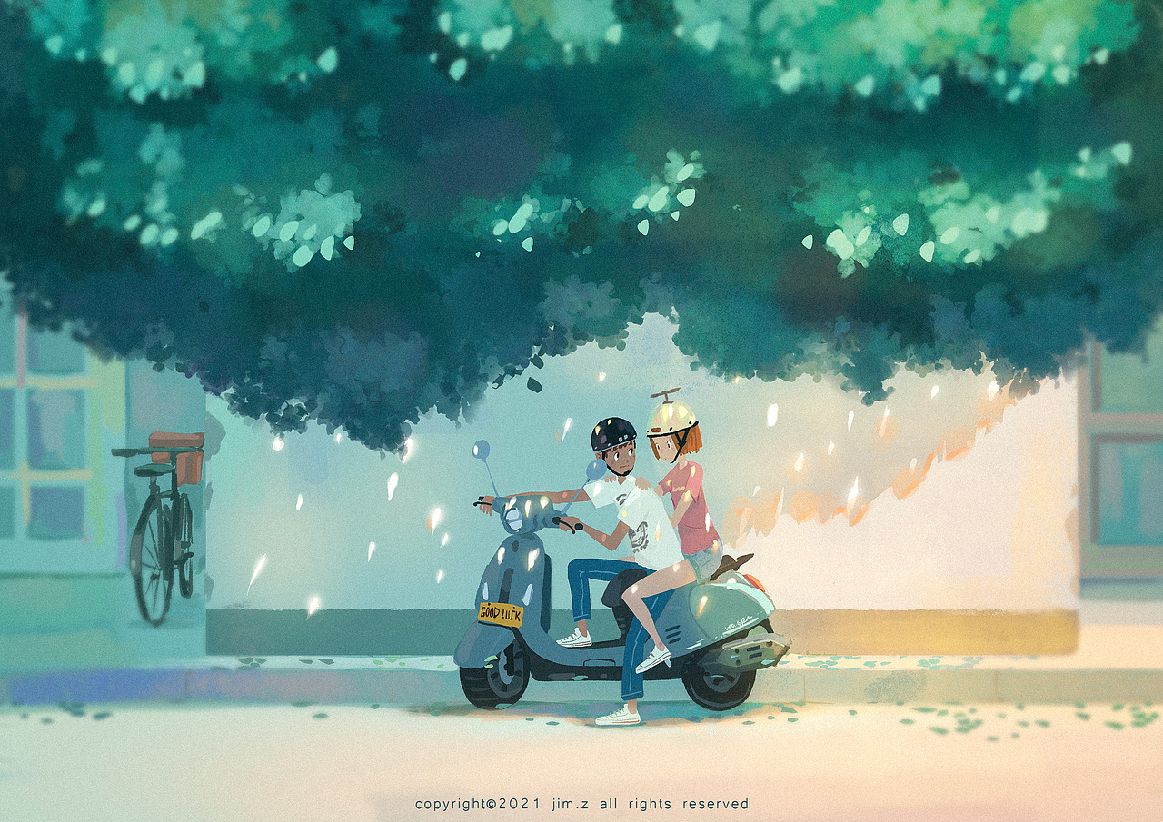 骑上我心爱的小摩托（图ZMjQ3Nzk0MDY0） - 创作习作 - 站酷设计师皇门jimmy范原创素材 - 站酷ZCOOL