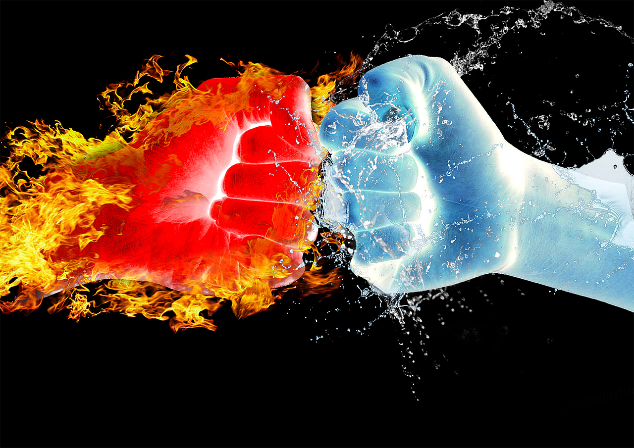 冰火拳头撞击字体效果