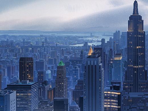 画了张城市场景