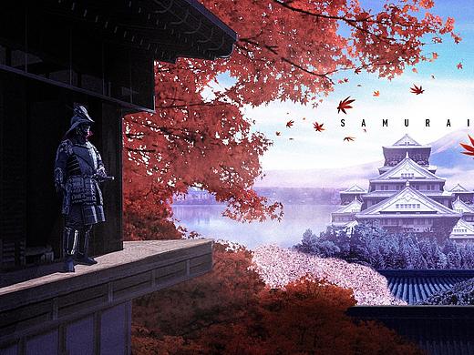 和风武士场景合成练习