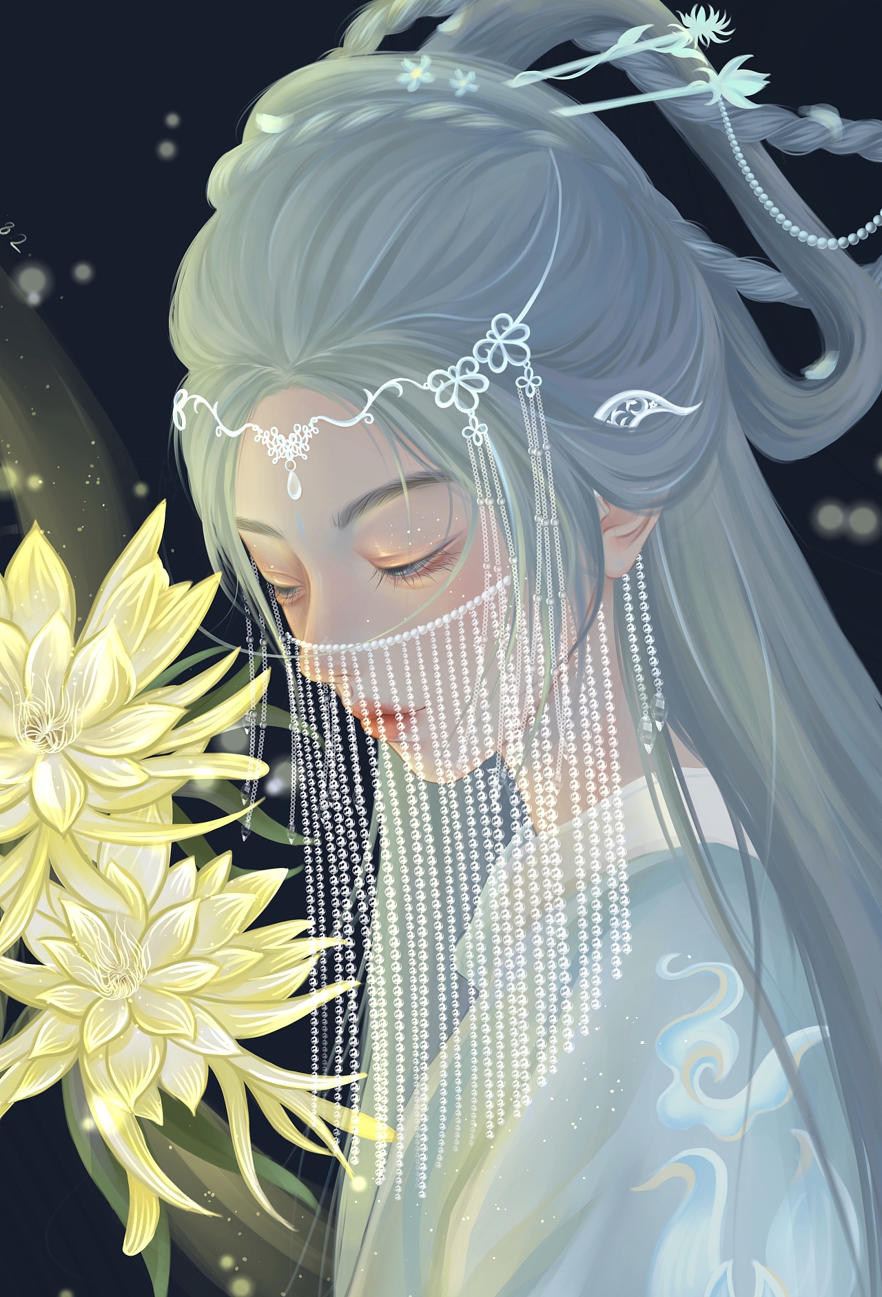 万花集拟人之昙花                  收藏