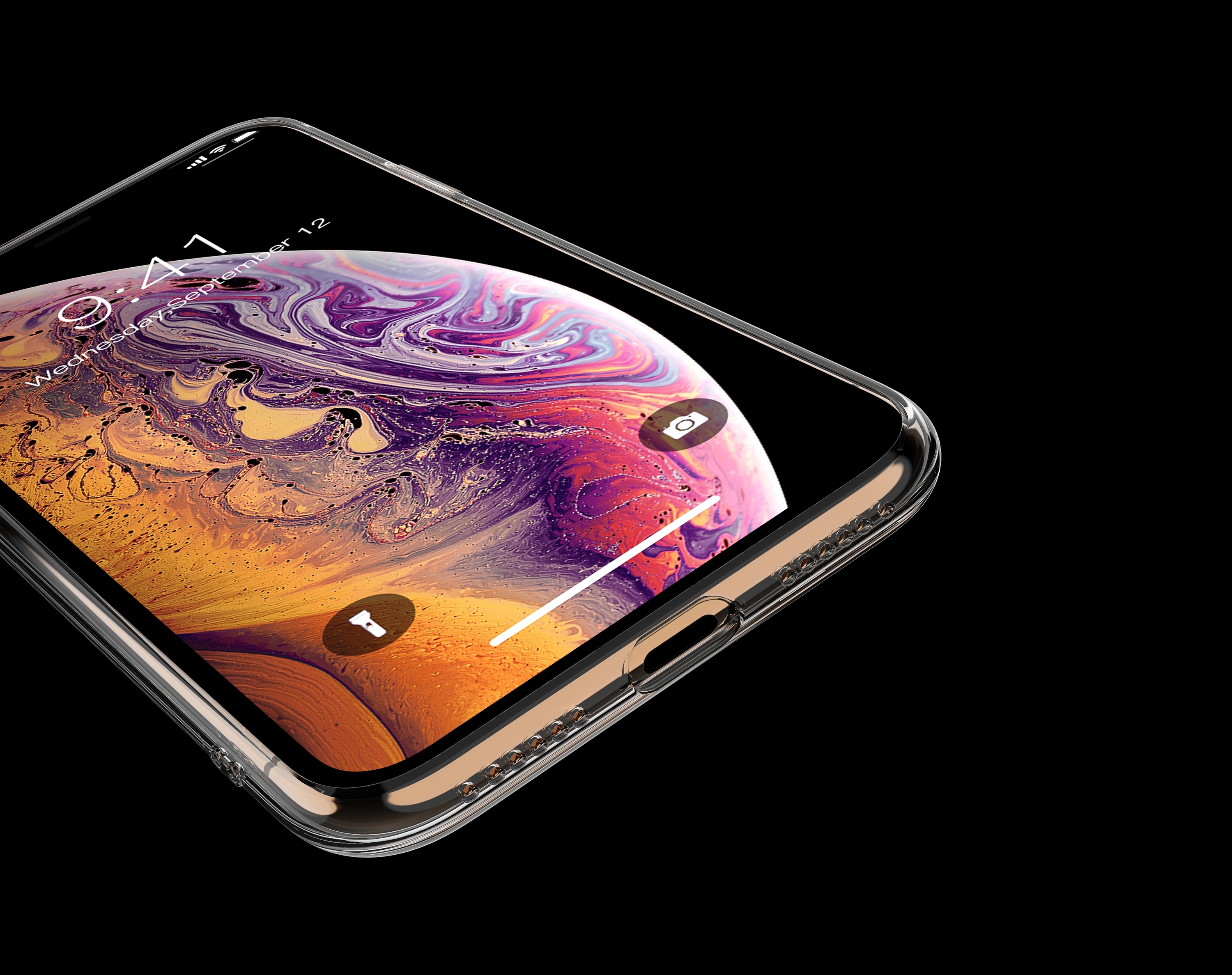 iphonex透明手机壳建模渲染