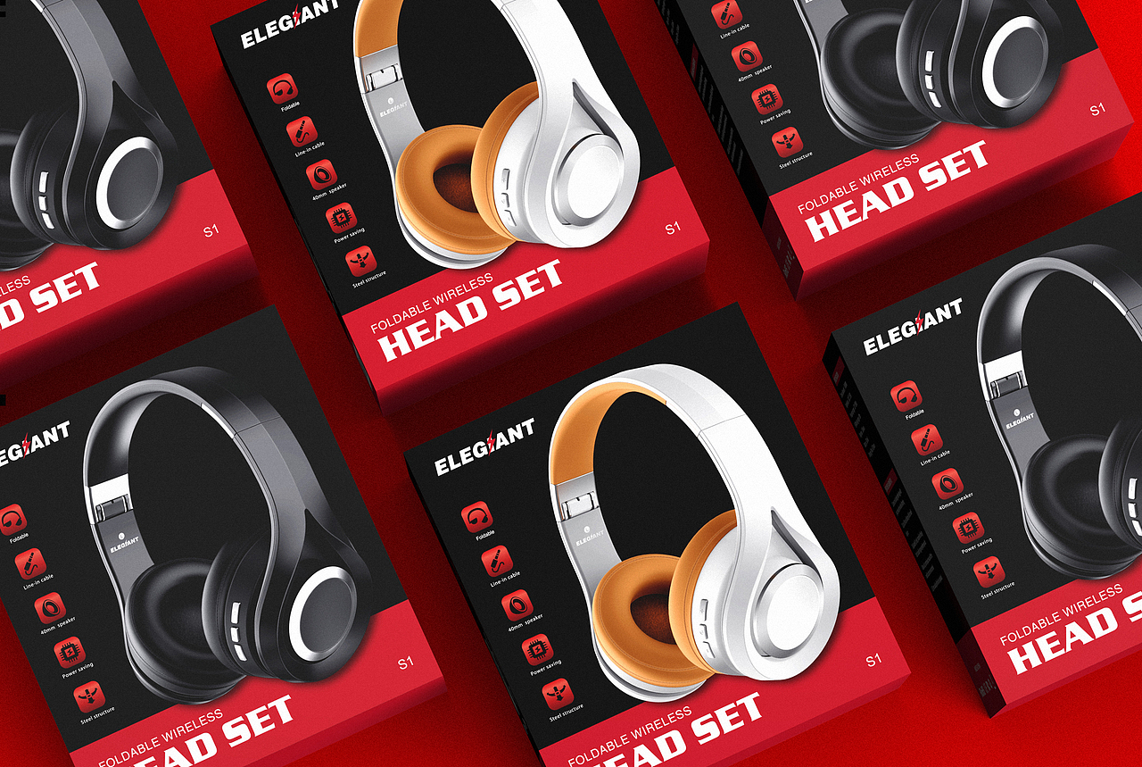 头戴式耳机包装设计