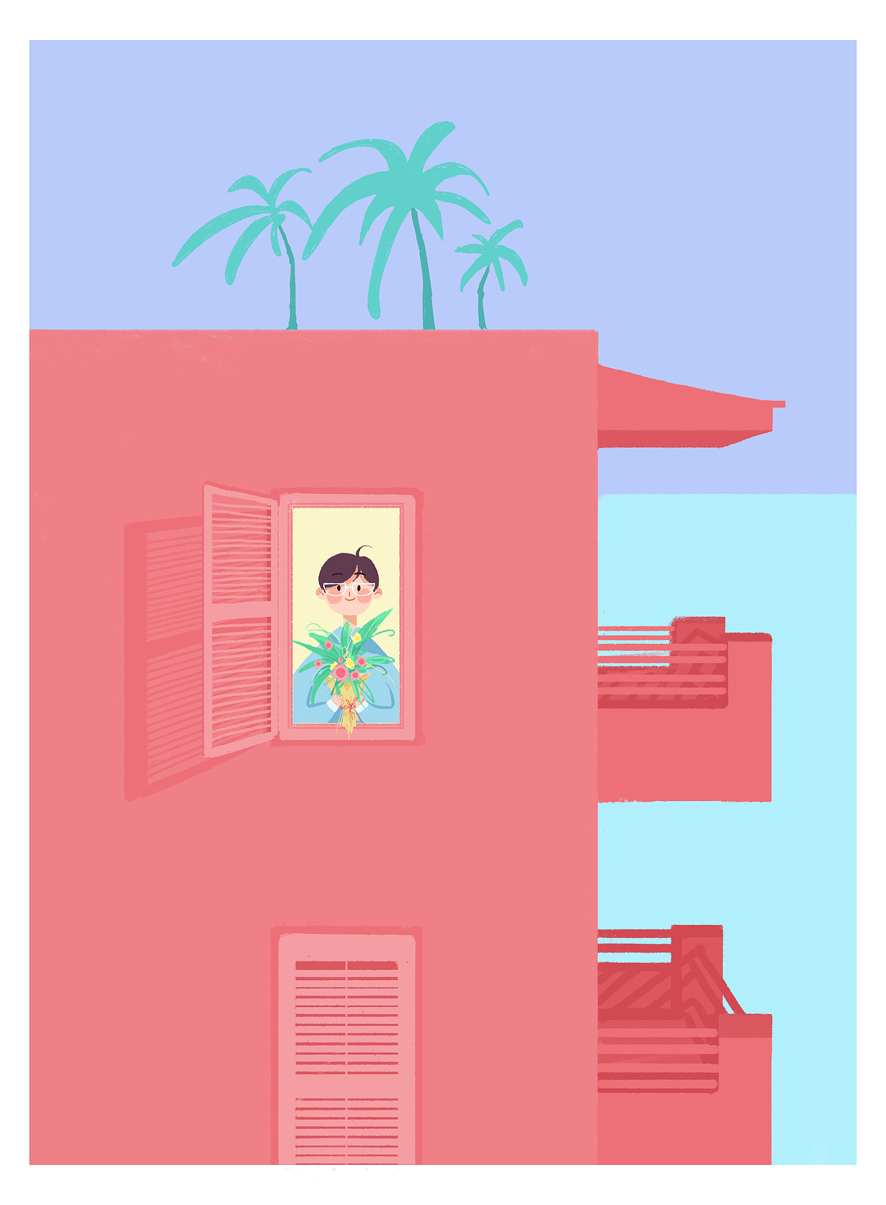 我不知道对面的你能不能听到,今天的我可以很勇敢的对你说三个字……可胆小的我还是选择面朝大海。