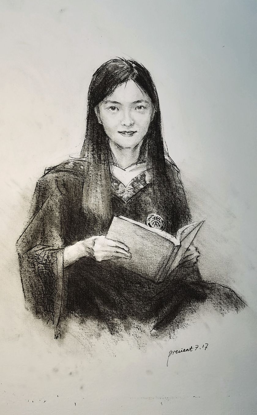 人物肖像《女学生》