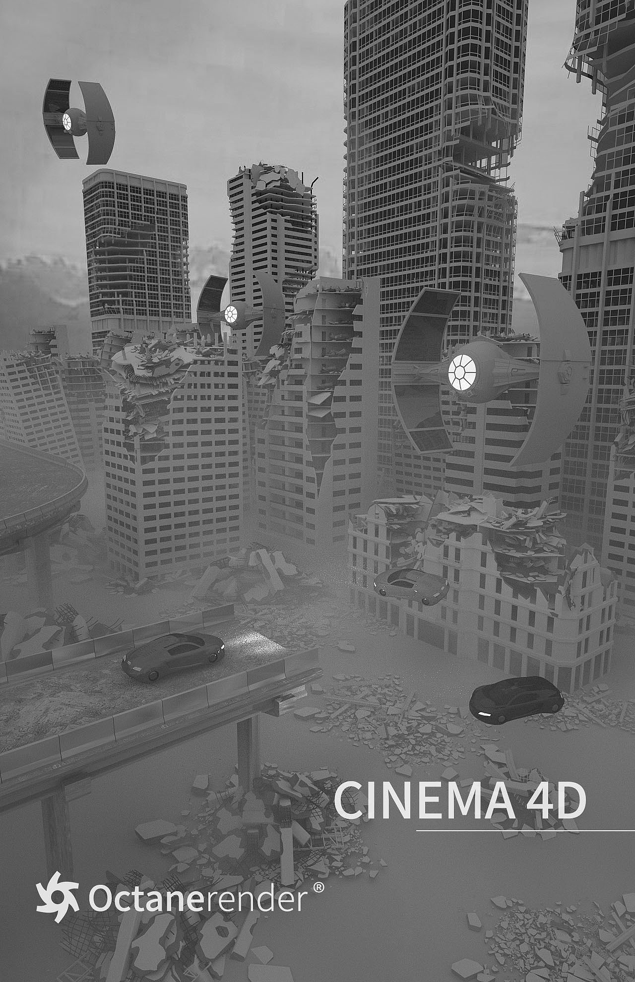 C4D《未來(lái)城廢墟》（圖ZMTcxNzczNzAw） - 場(chǎng)景 - 站酷設(shè)計(jì)師本吾原創(chuàng)素材 - 站酷ZCOOL