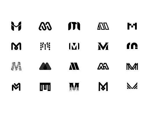 字体练习{一}丨字母M的二十种变形