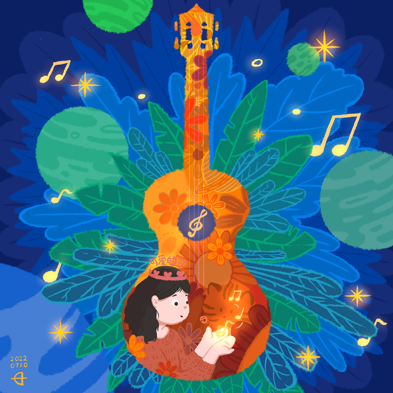 尤克里里插画