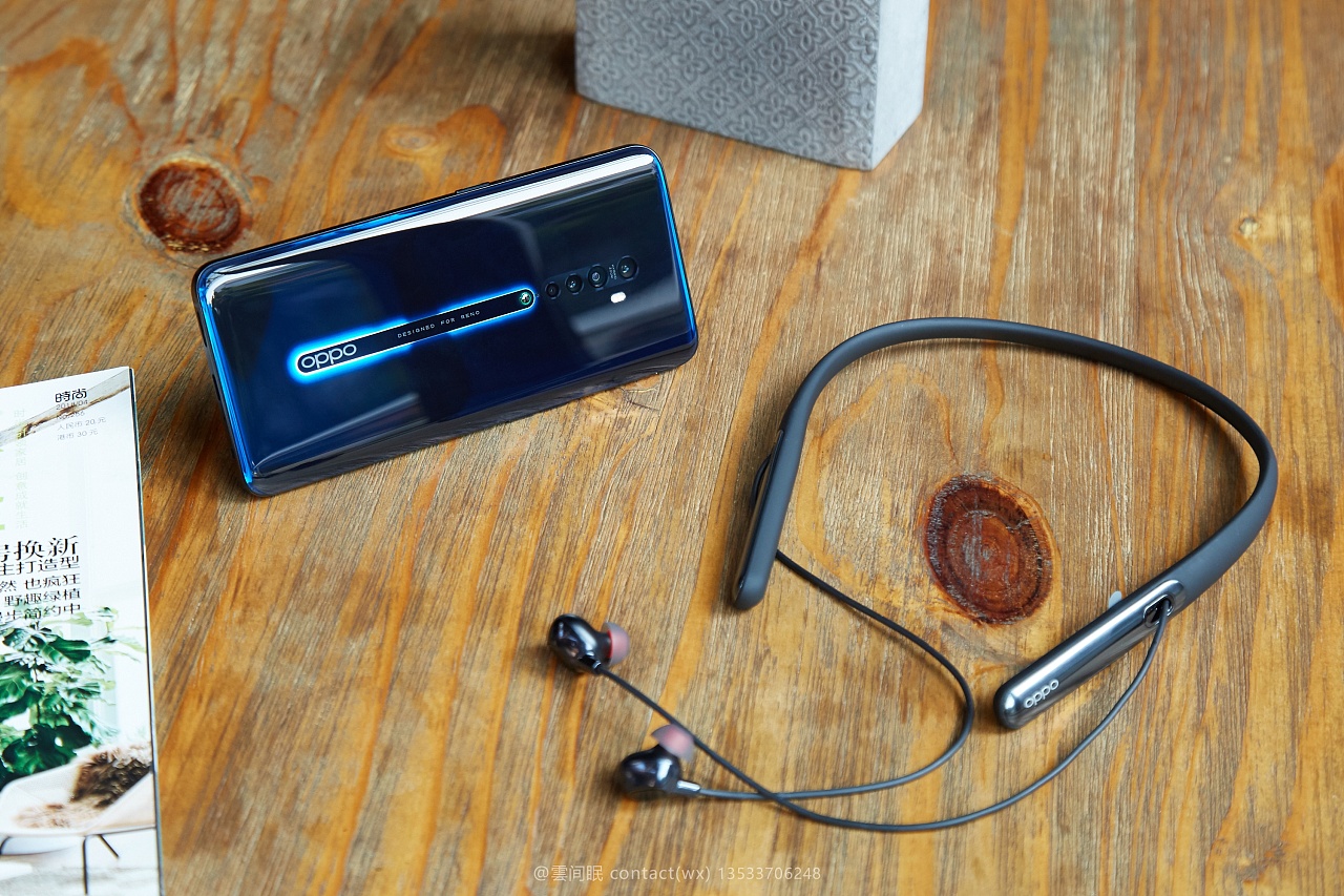 opporeno2手机echo无线降噪耳机组合场景图