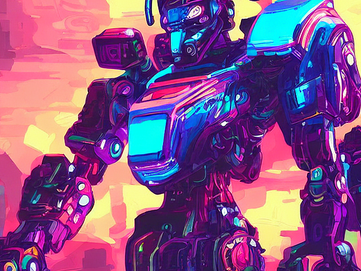 #AI创作实验室#五彩斑斓,机甲