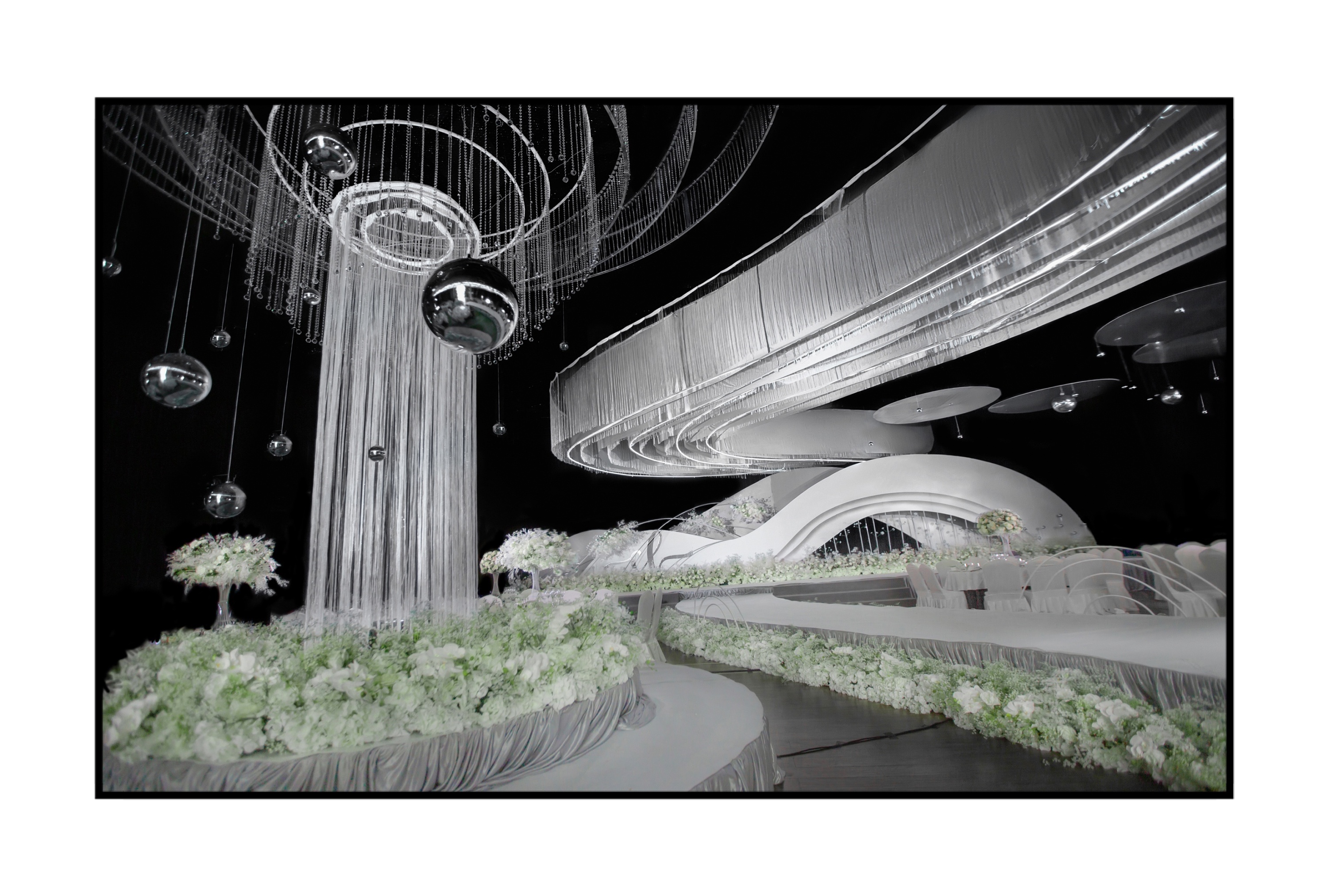 白色婚礼现场|空间|舞台美术|queensea婚礼企划 - 原创作品 - 站酷