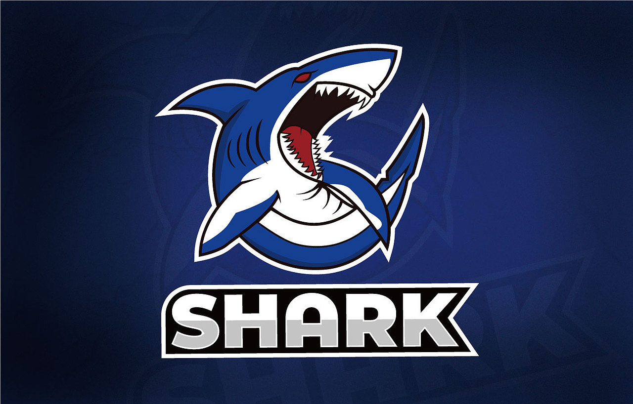 鲨鱼卡通logo