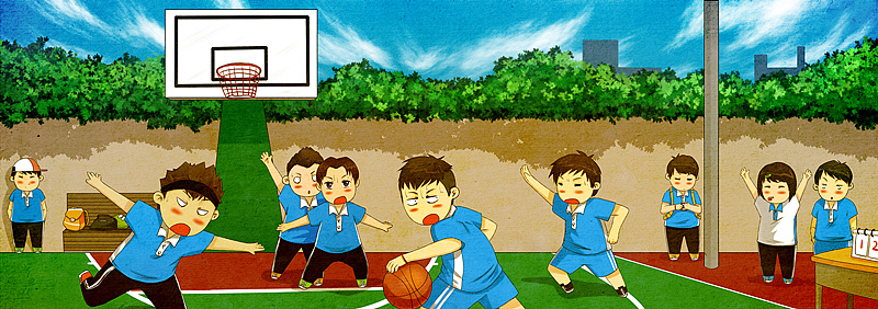 唯独在篮球场上  我们显得格外的熟悉  没有太多的语言交流  却打下