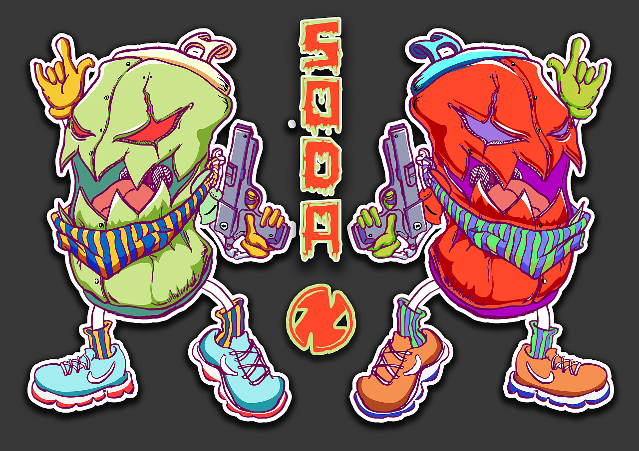 Soda（图ZOTcwODEyMzY=） - 新锐潮流插画 - 站酷设计师ZHNNAN原创素材 - 站酷ZCOOL