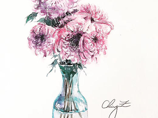 水彩花卉插画