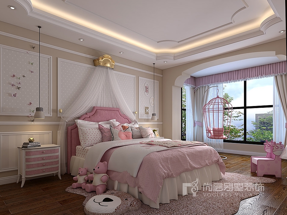 昆山市熙岸铭郡350平米欧式风格装修案例