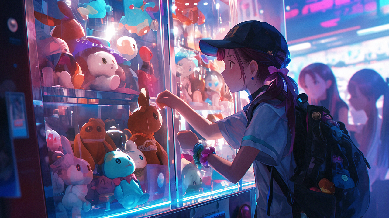 夹娃娃机插画（图ZMzY4MzMyMzMy） - AI作品 - 站酷设计师I虫子I原创素材 - 站酷ZCOOL