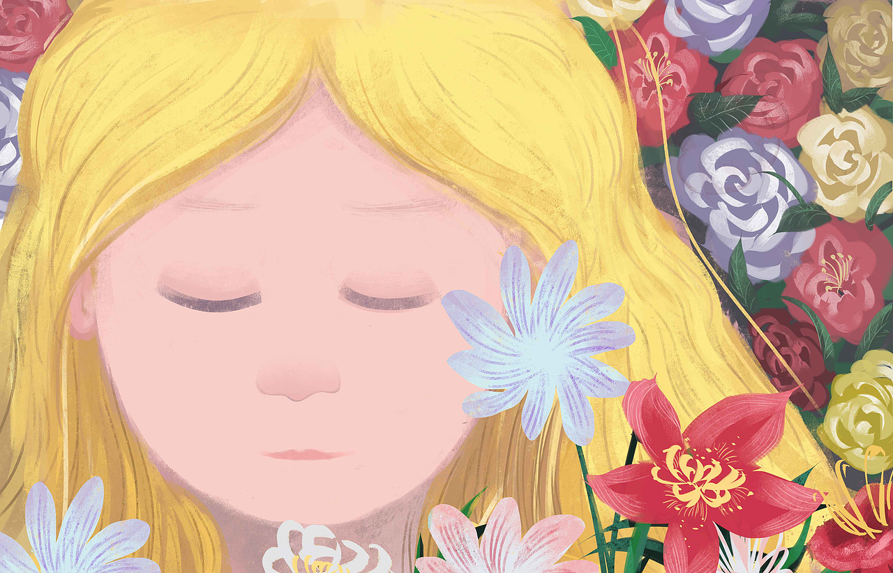 《精灵夜雨》插画（图ZMjAwNzUwMTQ4） - 绘本 - 站酷设计师菊子juzi原创素材 - 站酷ZCOOL