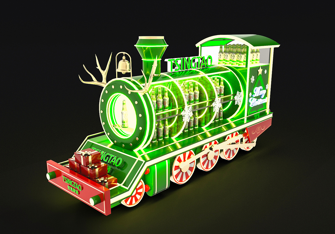一些青岛啤酒异形展架posm设计