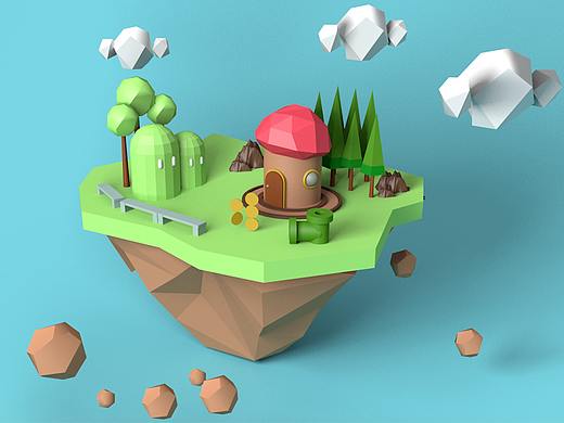 lowpoly临摹小场景