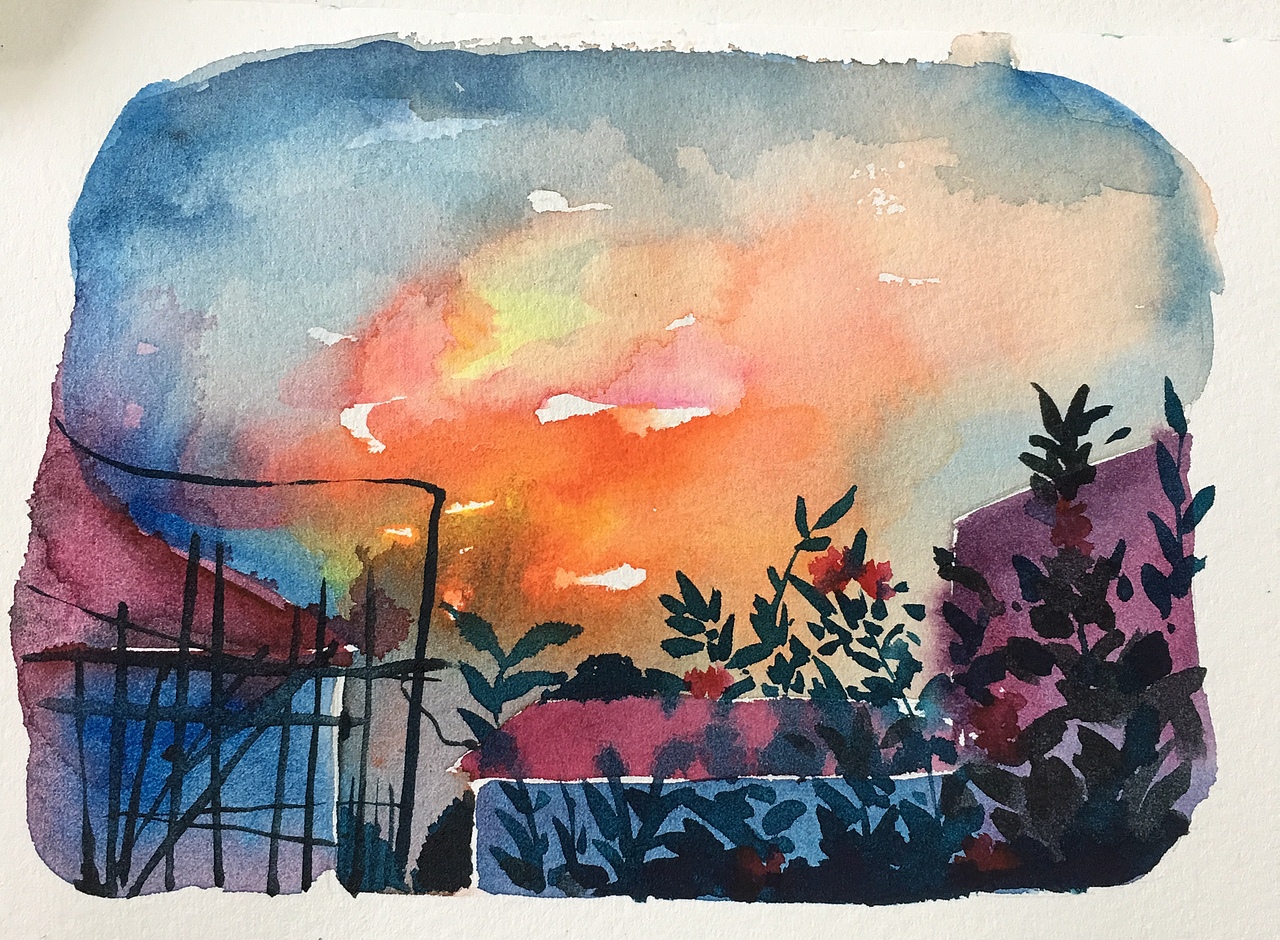 水彩手绘-风景（图ZMjYzODYwMTg0） - 创作习作 - 站酷设计师风儿的故居原创素材 - 站酷ZCOOL