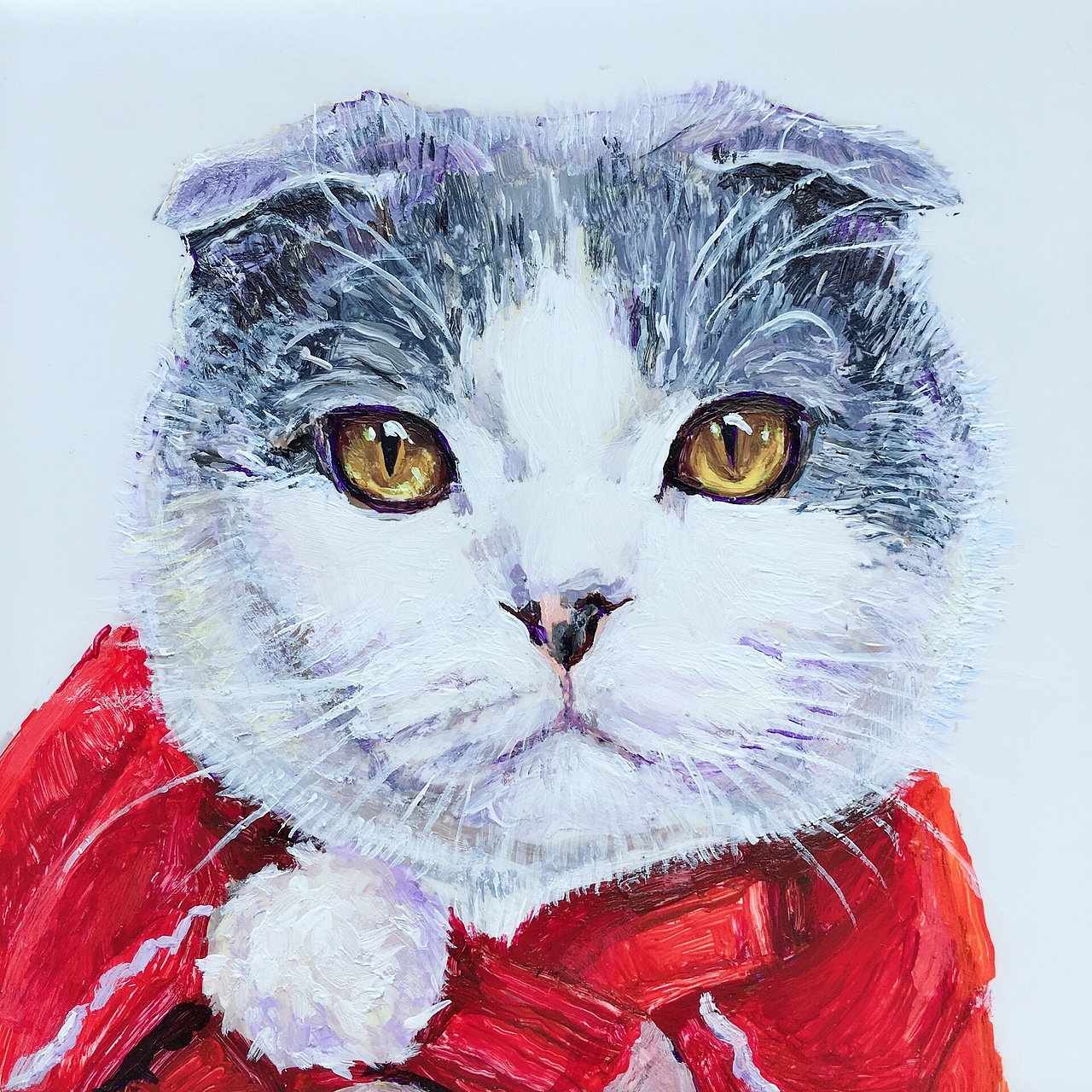 丙烯油画,爱宠头像.哈尔滨/三维设计师/5年前/66浏览猫司令