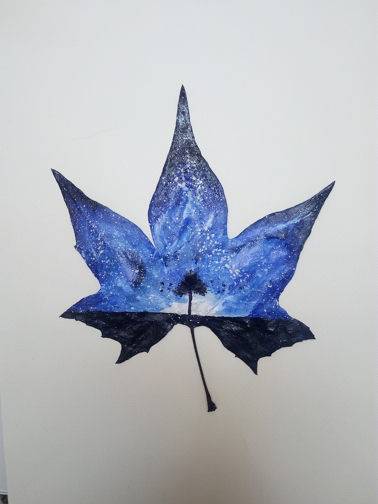 树叶上画画（图ZNjY4NDEzOTY=） - 其他手工艺 - 站酷设计师007小丑先生原创素材 - 站酷ZCOOL