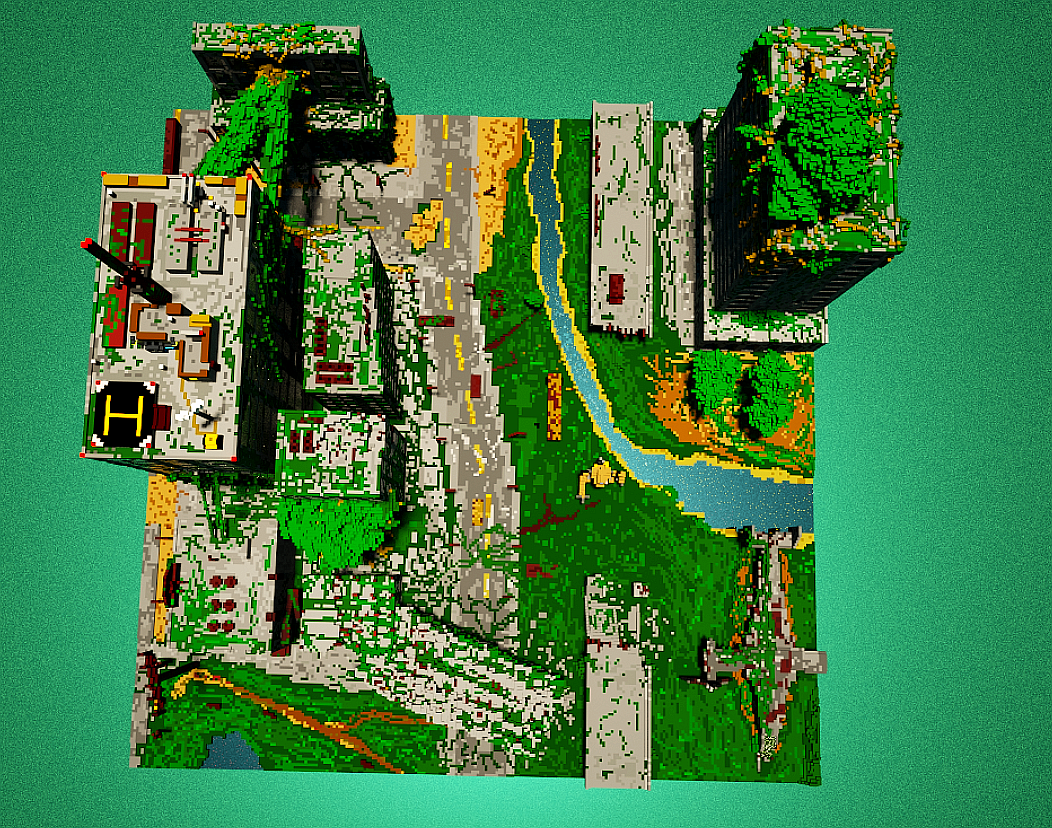 MagicaVoxel-尼尔机械纪元都市废墟