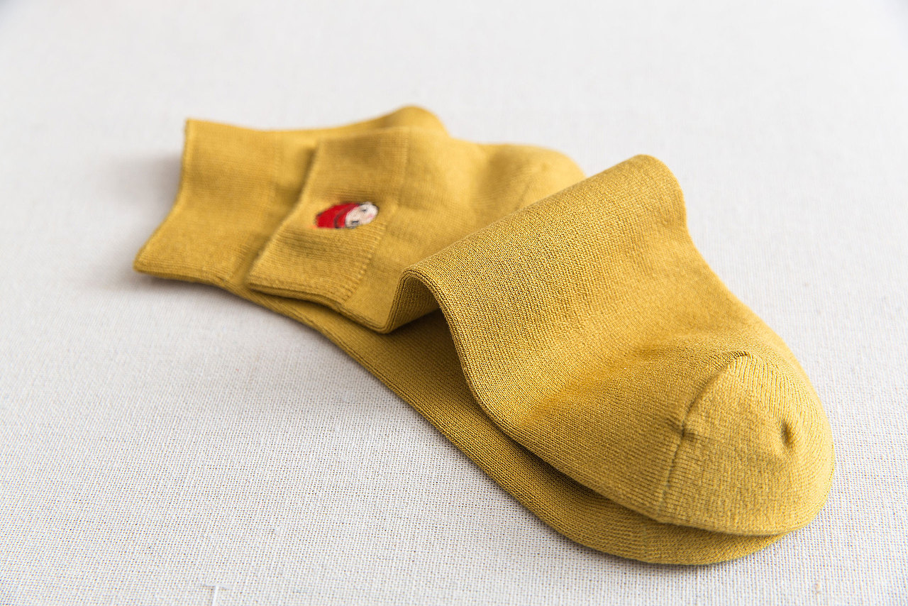 2020春夏男袜短袜刺绣日系袜子